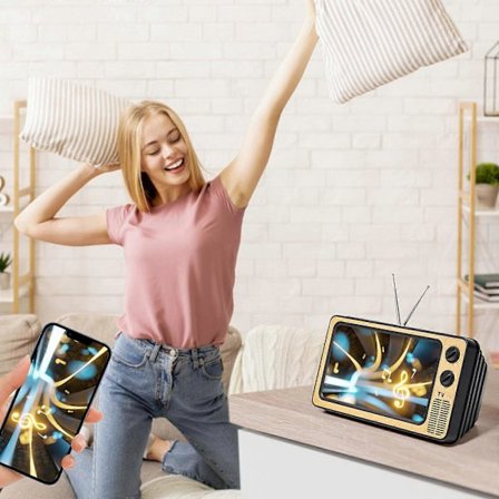 Ny Mobiltelefon Skärmförstorare 12-tums Liten TV Mobiltelefon Skärmprojektor 3D Mobiltelefonvideo