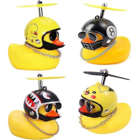 4 kpl Ankka Polkupyörän Kello Uutuus Kypärä Keltainen Ankka Polkupyörän Kello Söpö Kumiankka Lasten Polkupyörän Torvi, Auton Sisätilojen Koriste 