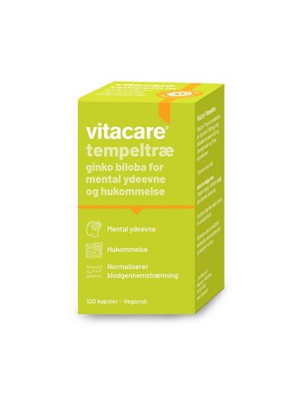 VitaCare Tempeltræ Ginkgo Biloba 120 kaps., Helse & Madvarer, Ingredienser, Ginkgo Biloba