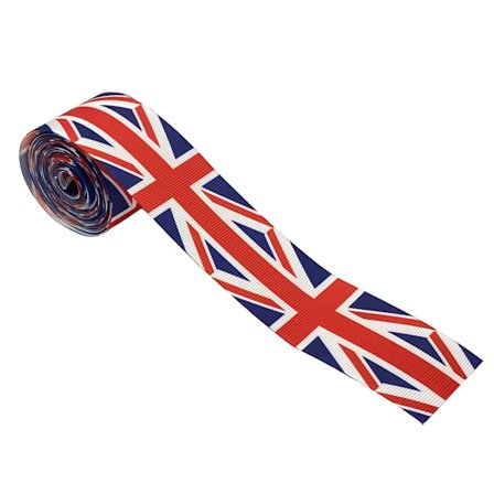 Union Jack -nauha, 38 mm, Ison-Britannian lipulla painettu grosgrain-nauha hiusrusetteihin, rannekoruihin, tee-se-itse-askarteluihin, 