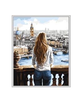 Paint By Numbers Näkymä Lontoossa-WizardiArt