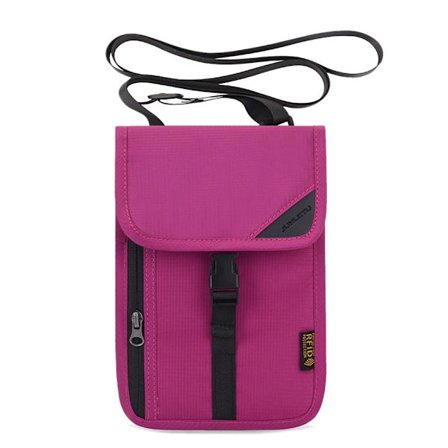 RFID-blockerande passväska Påse Plånbok ROSE RED