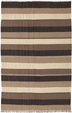 Handgewebt Persischer Kelim Teppich 127X205 Braun/Orange
