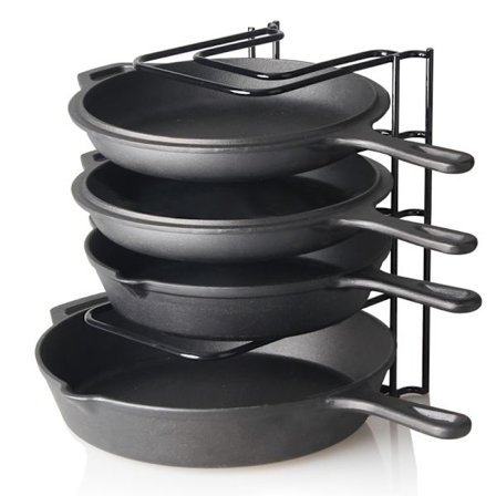 5-roms høydejusterbar panneorganisator, kjøkken flerlags grytehylle for oppbevaring av grytelokk