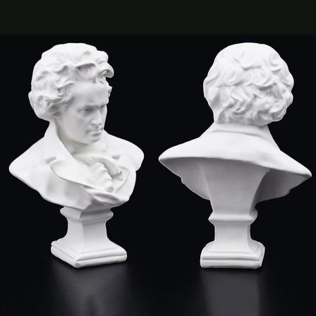 6 tommers klassisk musiker Beethoven hode byste statue romersk skulptur figur for dekorasjon og samling -n4535