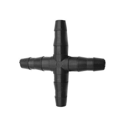 50 st Slang Kors Rak Koppling För 4/7 mm Slang 1/4 Tum Barb Försedd Koppling Gängad Trädgård