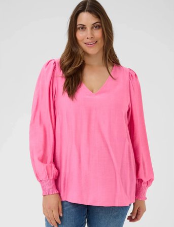 Kaffe Curve Kcsofia Blouse - Pink - 46