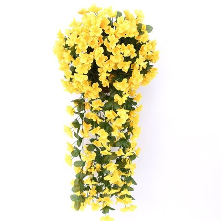 2-pack konstgjorda hängande blommor Växter, flerfärgad violett blomma Murgröna Wisteria Garland Dekor Vackra sidenblommor för inomhushängning utomhus