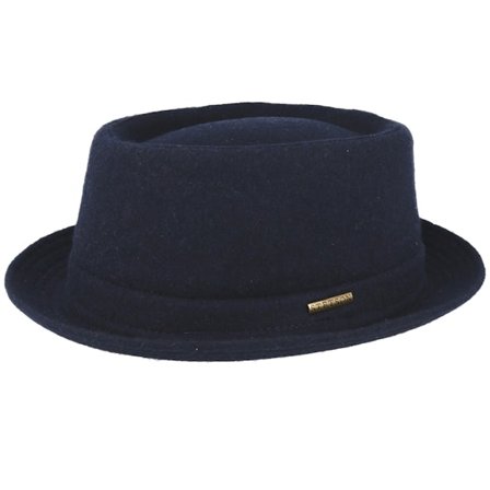 Stetson - Azul porkpie Chapéu - Wool Navy Pork Pie @ Hatstore