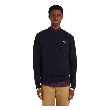 Fred Perry Crew Neck Sweatshirt Sort, Herre Sweatshirts