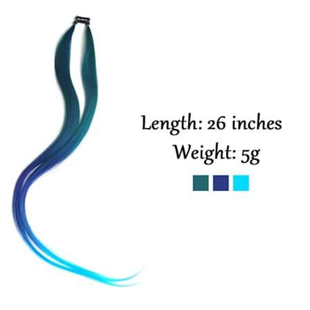 AZIR Clip On Hair Extension 10Color Ombre Rak Hair Extension Clip In Hairpieces Lågtemperatur Fiber Hårstycken