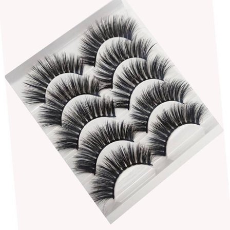 5 par falske øjenvipper - 6D faux mink - G217