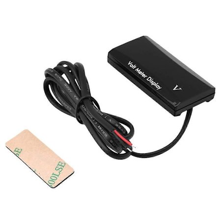 12V Bil Motorcykel Digital LED Display Voltmeter Spændingsmåler Panel Meter (Blå)