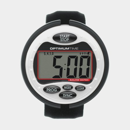 Jachtařské hodinky Optimum Time OS310, digitální, Ø65 mm, 5 ATM, bílá/černá