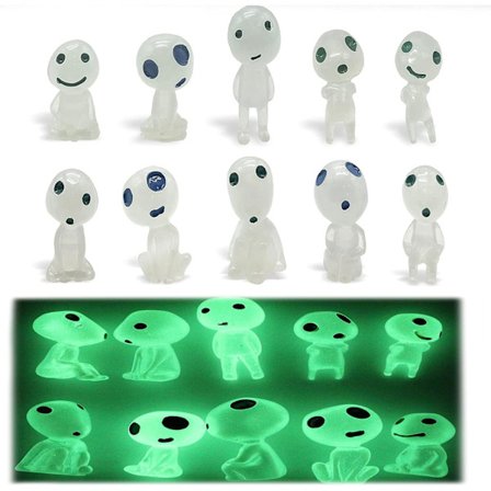 10 stk. træalfedukke, prinsesse Mononoke-figur, mini prinsesse Gar