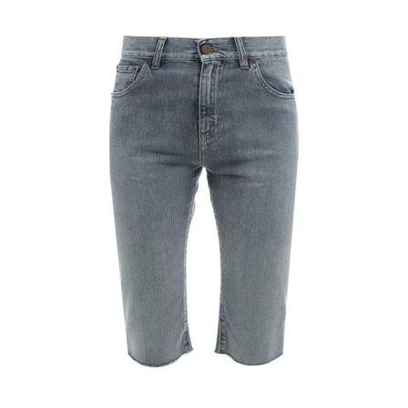 Saint Laurent, Casual Shorts Blauw, Dames, Maat:W29