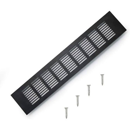 Ilmastointiritilän Peite, 400 Mm Musta Neliö Alumiiniseos Musta Ilmastointipeite Kaappiin Vaatekaappiin Ilmastointiin