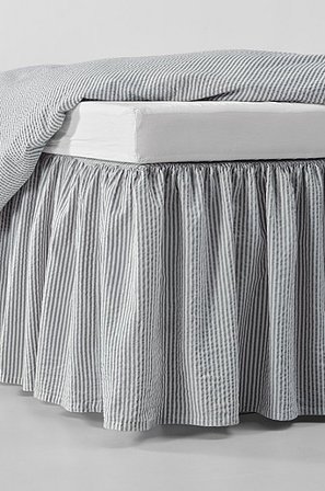 Jotex - Geplooide Bedsprei Blauw/off-wit Blauw/off-wit - ALMA - Koop Bedrokken bij Jotex