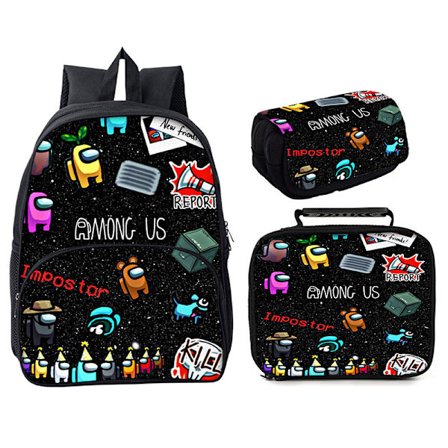 Among Us School Bag Tredelad 16" Ryggsäck Style 2