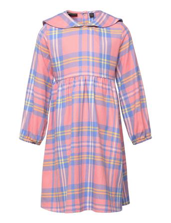 Flanell Check Woven Sailor Dress Dresses & Skirts Dresses Casual Dresses Long-sleeved Casual Dresses Multi/mønstret Mini Rodini