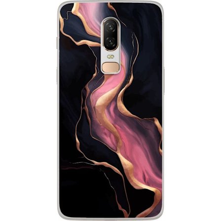Kompatibel Mobilcover til OnePlus 6 Marmor Mønster Luksus Design Natur
