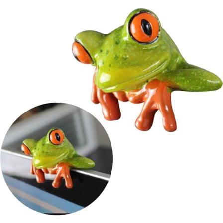 1 datamaskin dekorasjon frosk søt harpiks 3D kreativ håndverk