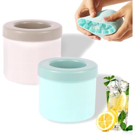 Cylindrisk iskubbricka, silikon mini iskubform, liten istillverkningskopp lämplig för kylskåp frys pressa och släpp iskopp