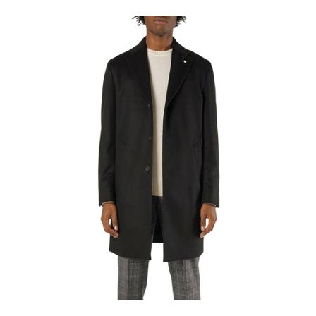 L.b.m. 1911, Single-Breasted Coats Zwart, Heren, Maat:S