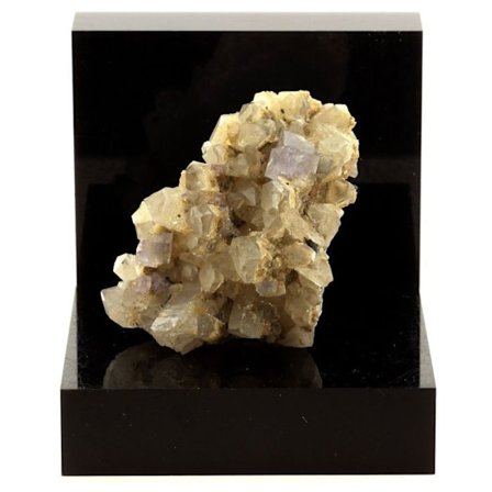 Sten og mineraler. Fluorit + Kvarts. 451,0 øre. La Collada mineområde, Asturias, Spanien.