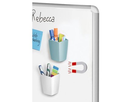 Cep Pennkopp Gloss 530 MG magnetisk, 2 fack, polystyren, vit - Lyreco - Kontorsmöbler och inredning - Whiteboardtavlor och tillbehör - Hållare för 