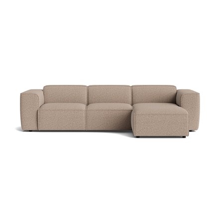 Vendbar Aura Chaiselong Sofa - Puente Greige - 303x165x73cm - Rummelig hjørnesofa med vendbar chaiselong for fleksibel indretning