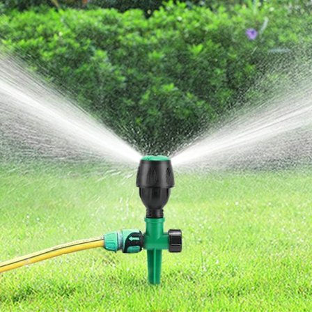 2 Have sprinklere, 4-7m Plænesprinkler 360° Roterende Sprinkler til Vanding af Store Arealer, Have sprinkler/Sprinkler