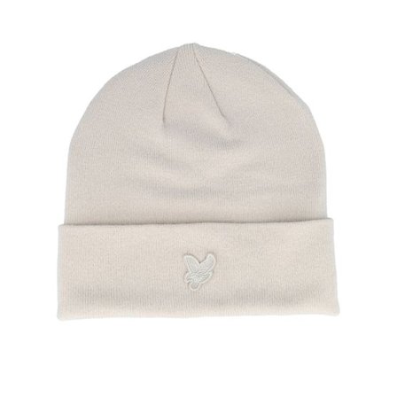 Lyle & Scott - Beige cuff Beanie - Tonal Eagle Beanie Cove Cuff @ Hatstore