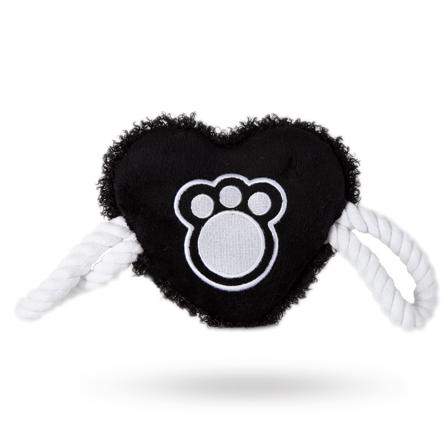 Mjuk Hundleksak - Hjärta Svart - Aktivitetsleksaker, Mjukisleksaker, Apportering, Tugg & Repleksaker på Doggie.se