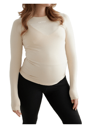 aim'n Soft Basic Maternity Long Sleeve Tröjor & jackor Dam Beige XL