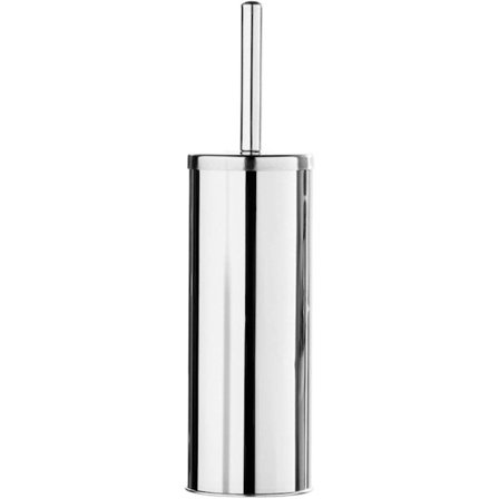 WC-harja & Pidike | Kromattu metallinen WC-harjasetti | Kiinnitettävä kansi WC-puhdistusharja | Vapaasti seisova peilaava WC-harja