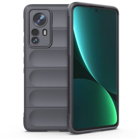 Mjukt greppformat Xiaomi 12S Pro / Xiaomi 12 Pro skal - Silver/Grå