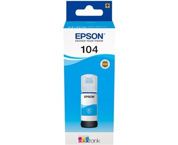 Epson-Epson Ink 104 EcoTank Cyan-Cyan påfyllingsblekk til Epson T104-Printing ink, toner & paper-Blekkpatroner