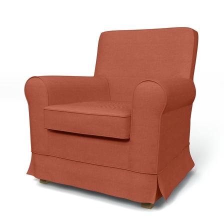 IKEA - Överdrag till Jennylund fåtölj, Burnt Orange, Linne - Bemz