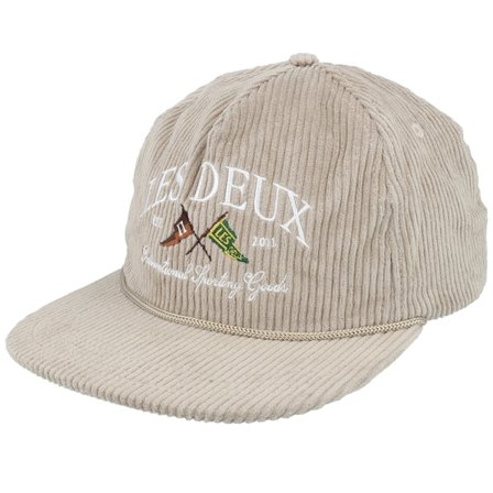 Les Deux - Beis snapback Gorra - Ivy League Corduroy Cap Dark Sand Strapback @ Hatstore