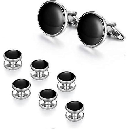 Mansjettknapper og sett med knapper 1 par mansjettknapper og 3 par smokingsknapper