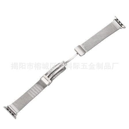 Klockarmband för Apple Watch iWatch 38/40/41 Dam Magnetiskt Spänne Silver