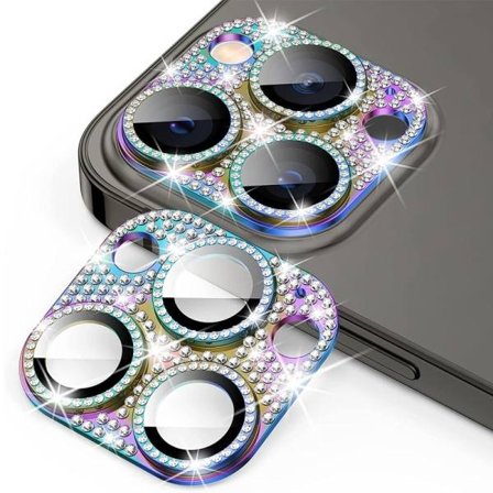 Hat Prince Glitter Kamera Beskyttelse Aluminium iPhone 15 Pro/iPhone 15