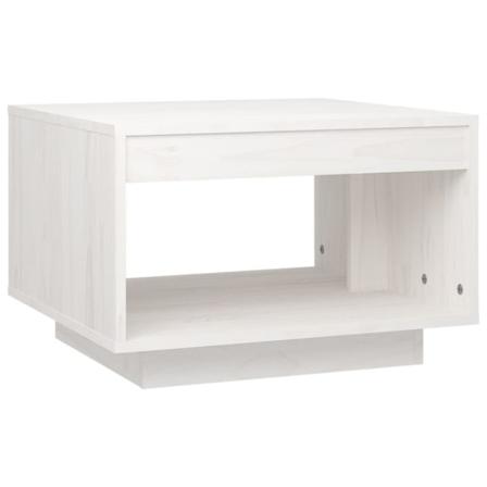 Vidaxl Soffbord Vit 50x50x33,5 Cm Massiv Furu Vit