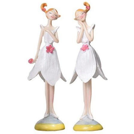 Vakre harpikshåndverk fe-figurer bryllupsdekorasjon, skrivebordsdekorasjon stående posisjon