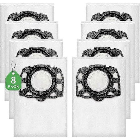 8-pack KFI 357 dammsugarpåsar kompatibla med Kärcher WD 2 Plus, WD 3, WD 3 Battery, KWD 1, KWD [DB]