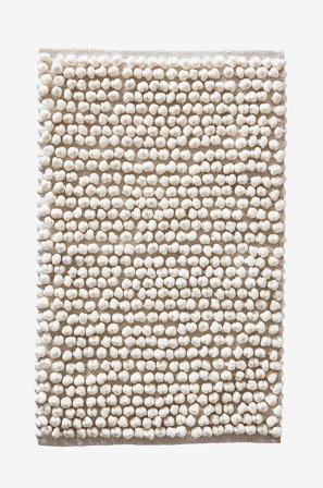 Jotex - Baderomsmatte 80x120 Cm Bomull/Polyester Hvit HILLS - Kjøp Baderomsmatter hos Jotex