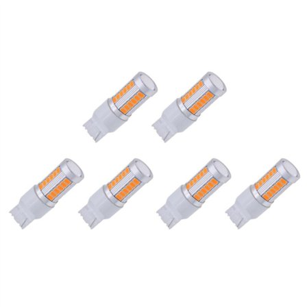 7440, T20 LED-polttimot Keltainen 900 Lumenia Vilkku Super Valot Jarru Stop Peruutus Varmuuskopiointi Takavalo 12V DC 12W 3.6W (6 kpl)