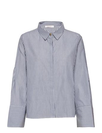 Alva Shirt Langærmet Skjorte Blå BUSNEL