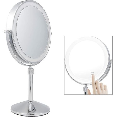 LED-sminke speil, veggmontert forstørrelsesspeil med lys 7x / 1x, gave